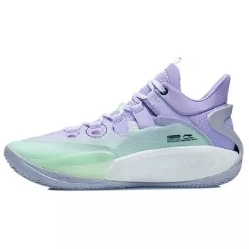 Баскетбольные кроссовки Li Ning Sonic 9 с низким уровнем амортизации, нескользящие, прочные, низкие, мужские, баскетбольные кроссовки, нежно-фиолетовые, ABAR039-4 43