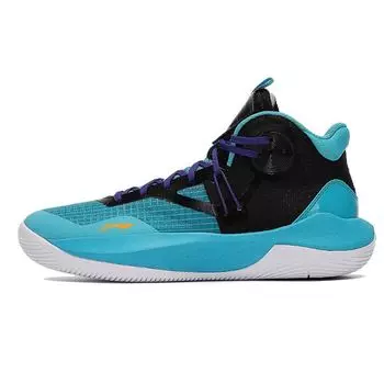 Баскетбольные кроссовки Li Ning Sonic TD Shock Absorbing Anti-Slip износостойкие средней высоты мужские баскетбольные кроссовки Butterfly-Blue ABPR017-3 41