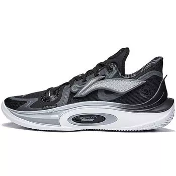 Баскетбольные кроссовки Li Ning Sta X Sonic 11 Earth Day Low Top, мужские кроссовки, черные, серые, ABAT021-13 43