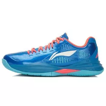 Баскетбольные кроссовки Li Ning Storm Court Shock Absorbing Low Top унисекс-кроссовки Синие Красные ABPJ039-8 45