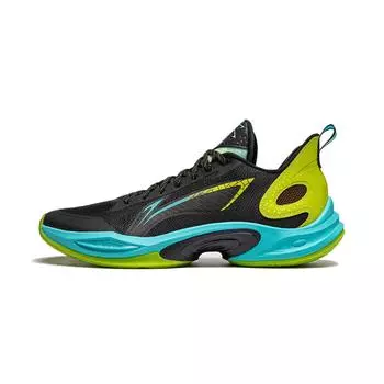 Баскетбольные кроссовки Li-Ning Super Lightweight 2024 Dragonfly Shock Absorbing Non-Slip Lightweight Rebound Low-Top для мужчин, кроссовки черного и зеленого цвета ABAU011-2 40