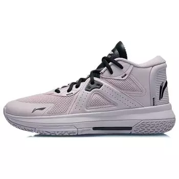 Баскетбольные кроссовки Li Ning Team Emblem, нескользящие, износостойкие, легкие, средней высоты, мужские, светло-фиолетовые, ABAR117-3 42