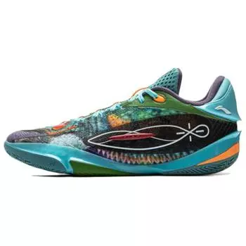 Баскетбольные кроссовки Li Ning Wade 808 5 Ultra мужские кроссовки сине-зелено-фиолетовые ABAV015-5 39