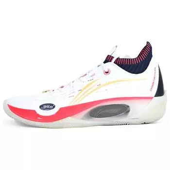 Баскетбольные кроссовки Li Ning Wade 808 Ultra Fabric Morning Comfort Shock Absorbing Non-Slip Wear-Stick с низким верхом для мужчин, белые, красные, ABAS113-6 41
