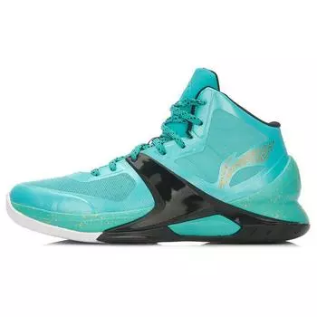 Баскетбольные кроссовки Li Ning Wade Sixth Man с высоким берцем, унисекс, зеленые, черные ABAL013-2 44