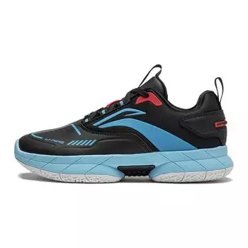 Баскетбольные кроссовки Li Ning Wind Shadow V1 с комфортом, амортизацией и низким верхом, детские баскетбольные кроссовки черного и синего цветов YKBT082-5 34