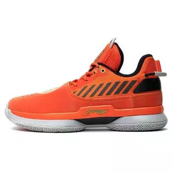 Баскетбольные кроссовки Li Ning Wow 7 Wade 7 с защитой от ударов, низкие, мужские, оранжевые, ABAN079-30 42