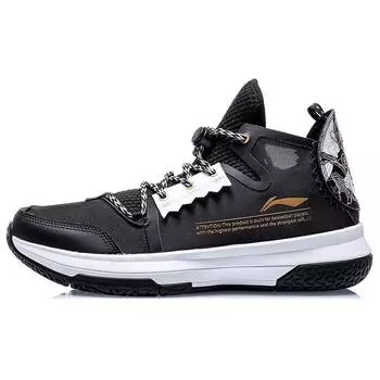 Баскетбольные кроссовки Li Ning Wowls Shock Absorbation Rebound Mid-Top мужские черные ABBQ007-2 40