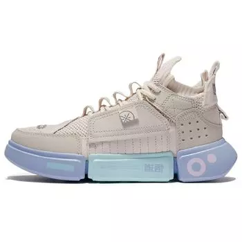 Баскетбольные кроссовки Li Ning Wu Dao 2 Ace из искусственной кожи, легкие, средней высоты, женские, жемчужно-белые, ABCS012-1 35