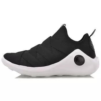 Баскетбольные кроссовки Li Ning Wu Dao из ткани с амортизацией, нескользящие, износостойкие, дышащие, низкие, ретро, женские, цвет черный, белый ABCM004-5 35