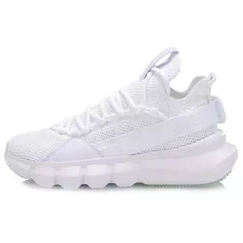 Баскетбольные кроссовки Li Ning Wu Dao из искусственной кожи с интегрированным плетением, легкие, средней высоты, женские, белые AGBP024-1 40