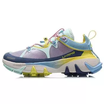 Баскетбольные кроссовки Li Ning Wu Xing 1 Paris Fashion Week Runway Low Top Women sikes Purple Blue Yellow AGBQ104-6 36