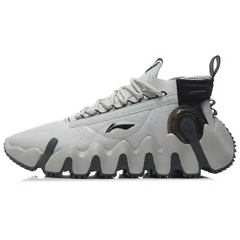 Баскетбольные кроссовки Li Ning Wu Xing 2 Wntr из искусственной кожи с отражающей способностью, амортизацией, нескользящие, с низким верхом, в стиле ретро, мужские кроссовки AGBR057-1 43