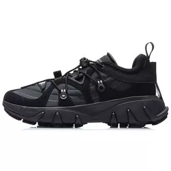 Баскетбольные кроссовки Li Ning Wu Xing 1 из ткани ТПУ, нубука, кожи, амортизации, нескользящие, износостойкие, с поддержкой, низкие, мужские, черные AGBR003-12 44