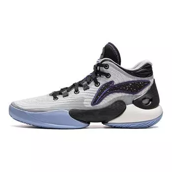 Баскетбольные кроссовки Li Ning YOUNG 18, удобные, амортизирующие, прочные, средней высоты, детские, цвет черный, серый, синий YKBU062-1 33