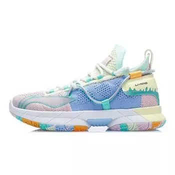 Баскетбольные кроссовки Li Ning Youth Flash 6, модные, удобные, прочные, дышащие, средней высоты, детские баскетбольные кроссовки флуоресцентно-нефритово-зеленые YKBR024-5 38