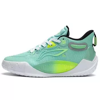 Баскетбольные кроссовки Li Ning Youth JB1 легкие износостойкие с амортизацией и отскоком, средней высоты, детские баскетбольные кроссовки, зеленые YKBT051-5 38