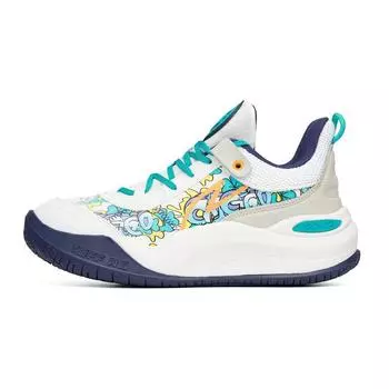 Баскетбольные кроссовки Li Ning Youth Low Lighting Breathable Mid-Top Детские кроссовки Белый Серый YKBS092-5 41