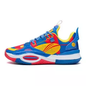 Баскетбольные кроссовки Li Ning Youth Low Top Детские кроссовки Синие Красные YKBS024-1 39