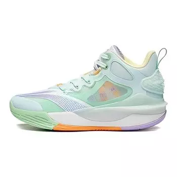 Баскетбольные кроссовки Li Ning Youth Pioneer Team 3.0 Cloud Technology с нескользящей подошвой, износостойкие, легкие, средней высоты, с отскоком, детские баскетбольные кроссовки YKBT026-1 38