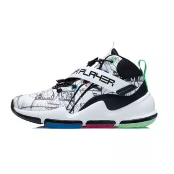 Баскетбольные кроссовки Li Ning Youth Pioneer TD с нескользящей подошвой, амортизирующие, износостойкие, детские, белые, черные YKBR054-11 34