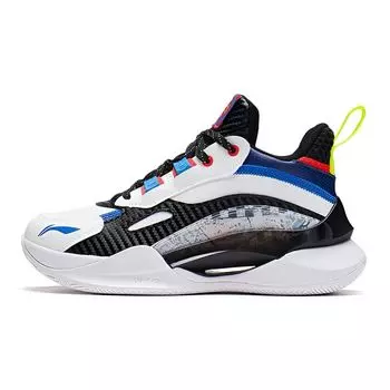 Баскетбольные кроссовки Li Ning Youth Pioneer Team 2.5 Comfortable Rebound Support Mid Top Детские баскетбольные кроссовки Белый Черный YKBS050-11 37
