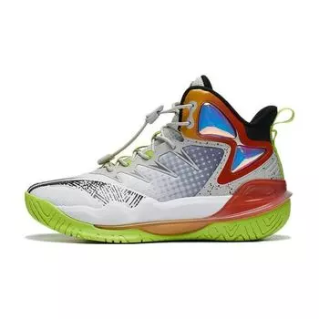 Баскетбольные кроссовки Li Ning Youth Pioneer Team 3.0 V2 Stability Support Non-Slip Rebound Mid-Top Детские баскетбольные кроссовки Белые YKBT072-5 31