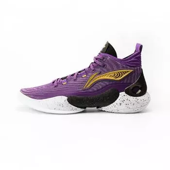 Баскетбольные кроссовки Li Ning Yu Shuai 18 CBA Beikong Team PE, удобные, повседневные, амортизирующие, прочные, среднего размера, мужские, фиолетовые, ABAU009-12 42