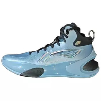 Баскетбольные кроссовки Li Ning Yu Shuai 17 Simple Trend с амортизацией, нескользящие, среднего размера, мужские, светло-синие, ABAT043-15 42