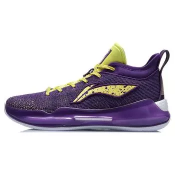 Баскетбольные кроссовки Li Ning Yu Shuai 13 Low Lakers Colorway Mid-Top мужские баскетбольные кроссовки желтые фиолетовые ABAQ013-4 40