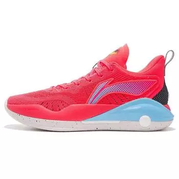 Баскетбольные кроссовки Li Ning Yu Shuai 15 V2 с противоскользящей подошвой, прочные, флуоресцентные, огненно-красные, мужские ABAS007-3 40