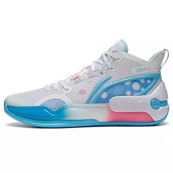 Баскетбольные кроссовки Li Ning Yu Shuai 16 Nanhai Coast мужские кроссовки белые синие розовые ABAS053-3 40