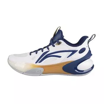 Баскетбольные кроссовки Li Ning Yu Shuai 17 Low Nanjing Tongxi Team CBA Series с низким верхом и амортизацией, мужские кроссовки белого и синего цвета ABAT127-10 41
