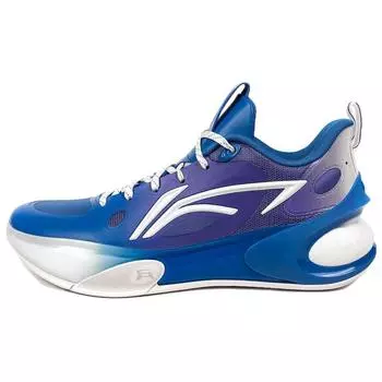 Баскетбольные кроссовки Li Ning Yu Shuai 17 Low Beijing Shougang Team CBA Series Shock Absorbing Low Top для мужчин, синие, белые, фиолетовые, ABAT127-11 41