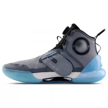 Баскетбольные кроссовки Li Ning Yu Shuai Evolution High-Top, мужские кроссовки серо-синего цвета ABAR041-3 40