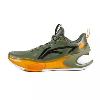 Баскетбольные кроссовки Li Ning Yu Shuai 17 Low, удобные, универсальные, прочные, с низким верхом, мужские, мохово-зеленые, оливково-зеленые ABAT127-2 41
