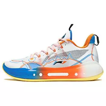 Баскетбольные кроссовки Li Ning Yu Shuai 14 Low Thunderbolt с амортизацией, противоскользящие, износостойкие, мужские, белые, красные, синие ABAR123-33 39