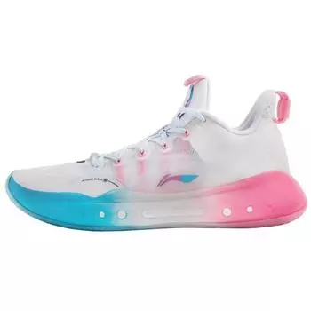 Баскетбольные кроссовки Li Ning Yu Shuai 14 с низким уровнем амортизации, противоскользящие, прочные, низкие, унисекс, кроссовки белого, синего, розового цветов ABAR123-1 37