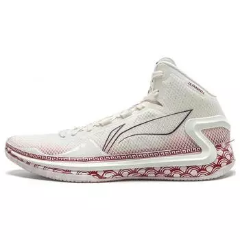 Баскетбольные кроссовки LiNing Blade 4 Glazed Red Fabric TPU с амортизацией, противоскользящие, износостойкие, высокие, мужские, белые ABAT139-6 41