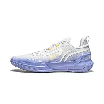 Баскетбольные кроссовки LiNing Blade Assassin 1 Roland Shock Absorbing Non-Slip Lightweight Rebound Low-Top мужские кроссовки Белый Фиолетовый ABPU021-3 44