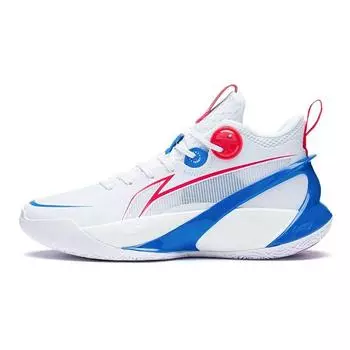 Баскетбольные кроссовки LiNing Sonic 10 Youth Version Durable Breathable Mid-Top Детские кроссовки Белый Синий ABPS013-4 39