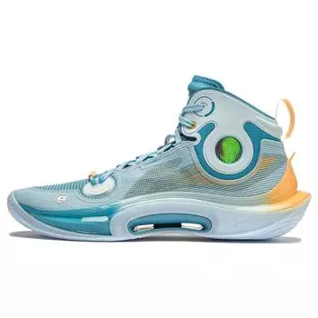 Баскетбольные кроссовки LiNing Sonic Ultra High Rebound Shock Absorbation High Top, мужские баскетбольные кроссовки синего цвета ABAT019-7 44