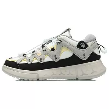 Баскетбольные кроссовки LiNing Wu Dao 2.3 Low Top Retro Детские кроссовки Белый Черный YKCR006-1 35