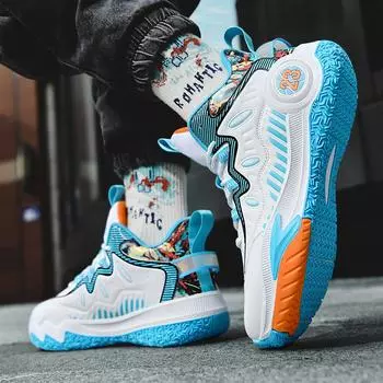 Баскетбольные кроссовки мужские кроссовки для захвата земли для учеников младших классов весенние и летние подростковые кроссовки больших размеров для студентов 36