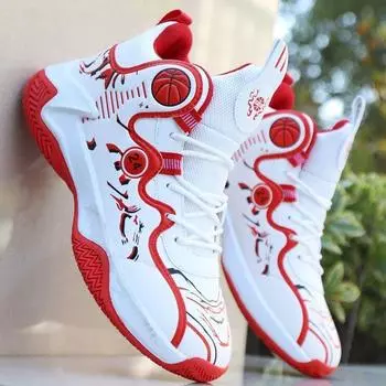 Баскетбольные кроссовки мужские высокие дышащие кроссовки мужские уличные нескользящие спортивные модные теннисные кроссовки мужские Zapatillas черные 38