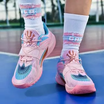 Баскетбольные кроссовки на липучке Мужские и женские ботинки Подростки Ученики средней школы Дети старшего возраста Взрослые Практичные боевые кроссовки для цементного грунта Кроссовки 36