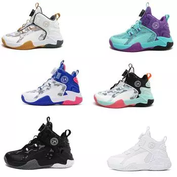 Баскетбольные кроссовки с вращающимися кнопками для мальчиков 2023 года: Нескользящая профессиональная обувь для тренировок Cheap 001 long nails, 35