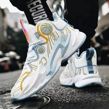 Баскетбольные кроссовки с высоким верхом из хлопка для мужчин, детей, учащихся начальной и средней школы, для тренировок на цементном полу на открытом воздухе, настоящие спортивные кроссовки 35