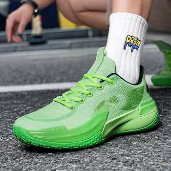 Баскетбольные кроссовки сетчатые молодежные гамма-лучевые низкие амортизирующие дышащие нескользящие отскакивающие звуковые игровые кроссовки для улицы 43