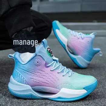 Баскетбольные кроссовки Spot KT7 Luminous Non-Slip — легкие и дышащие для мужчин, женщин, подростков и детей 40 жёлтый/белый